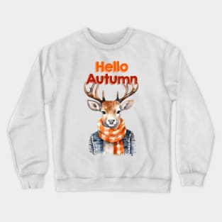 Watercolor Summer Deer Crewneck Sweatshirt